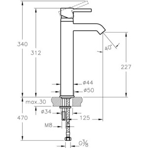 Смеситель для раковины Vitra Minimax S (A41990EXP)