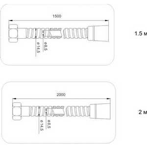 Душевой шланг IDDIS Shower Hose 150 см, металл, хром (A50211 1.5)