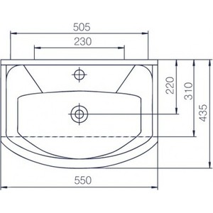 Раковина Rosa Элеганс 55х43 (4620008195551)