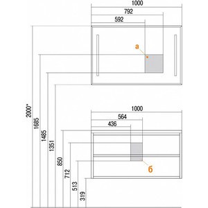 Зеркало Акватон Отель 1000 (1A107402OT010)