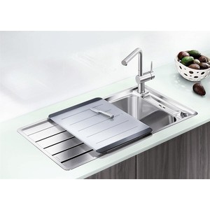 Смеситель для кухни Blanco Linus-S выдвижной излив, рычаг справа, полированная сталь (517184)