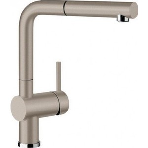 Смеситель для кухни Blanco Linus-S Silgranit выдвижной излив, серый беж (517621)