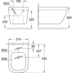 Биде подвесное Grohe Euro Ceramic (39208000)