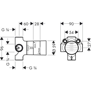 Механизм Hansgrohe Quattro на три выхода (15930180)