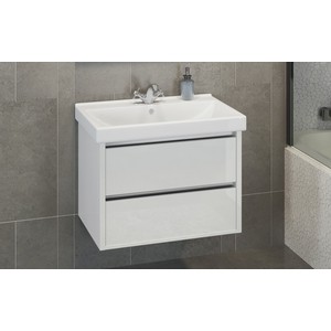 Тумба с раковиной Comforty Дублин 75 белый глянец (00004137103)