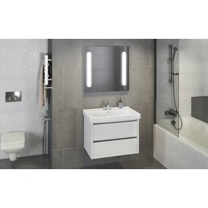 Тумба с раковиной Comforty Дублин 75 белый глянец (00004137103)