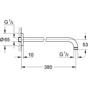 Кронштейн для верхнего душа Grohe Rainshower с выносом (28361000)