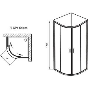 Душевой уголок Ravak Blix BLCP4 80x80x175 матовый Грапе, хром (3B240C40ZG)