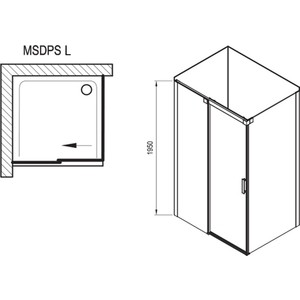 Душевой уголок Ravak Matrix MSDPS R 110x80 правый, прозрачный, сатин (0WPD4U00Z1)