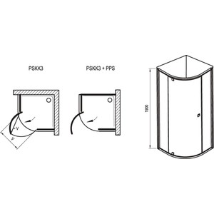 Душевой уголок Ravak Pivot PSKK3 80x80 прозрачный, хром (37644C00Z1)