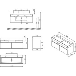 Тумба под раковину Ravak Natural SD 1200 белая (X000001053)