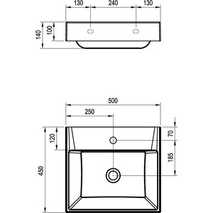 Раковина Ravak Natural 50х45 (XJO01250000)
