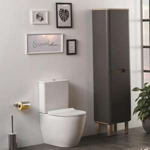 Унитаз-компакт безободковый Vitra Sento с сиденьем микролифт (9830B003-7203)