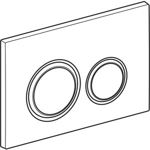 Кнопка смыва Geberit Sigma 21 стекло, белая, декоративные кольца хром (115.884.SI.1)