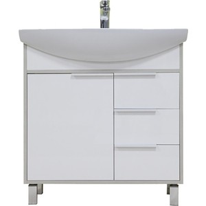 Тумба под раковину Акватон Рико 80 белый/ясень фабрик (1A215401RIB90)