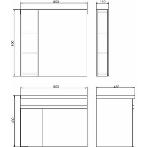 Мебель для ванной Comforty Тромсе 80 дуб сонома