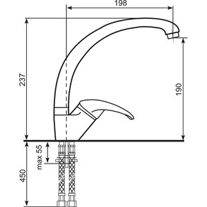 Смеситель для кухни Ulgran U-007 молоко (U-007-341)