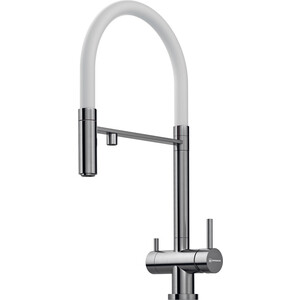 Смеситель для кухни Omoikiri Kanto BN-Wh нержавеющая сталь/белый (4994298)