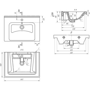 Раковина мебельная Dreja MyJoys Гармония 65 (640214)