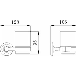 Стакан для ванной Rush Balearic хром (BA39310)