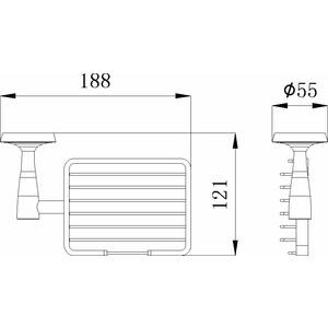 Мыльница-решетка Rush Balearic хром (BA39410)
