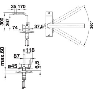 Смеситель для кухни Blanco Fontas II хром (525137)