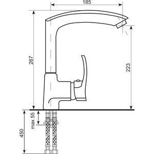 Смеситель для кухни Ulgran U-005 терракотовый (U-005-307)