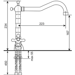 Смеситель для кухни Ulgran U-014 бронза