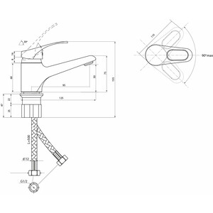 Смеситель для раковины Славен Дача хром (СЛ-ОД-Б10)