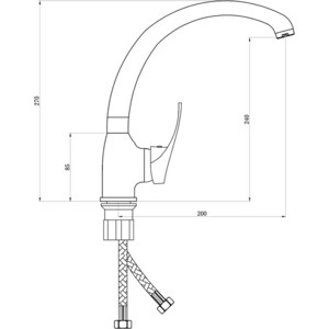 Смеситель для кухни Славен Дача хром (СЛ-ОД-В22)