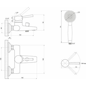 Смеситель для ванны Славен Город хром (СЛ-ОД-Д30)