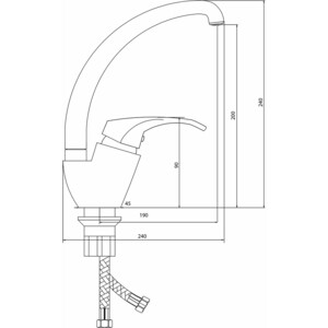 Смеситель для кухни Славен Город хром (СЛ-ОД-К22)