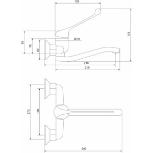 Смеситель для кухни Славен Хирург хром (СЛ-ОД-Х24)