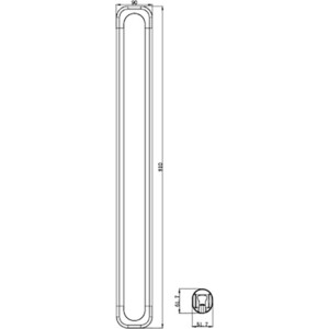 Душевая штанга Lemark 81 см, магнитный кронштейн, хром/золото (LM8074CG)