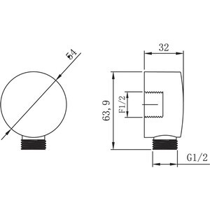Подключение для шланга Lemark хром (LM8086C)