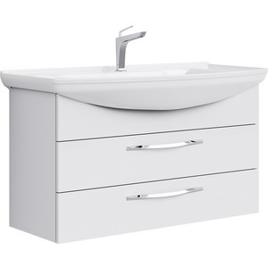 Тумба с раковиной Aqwella Аллегро 105x50 белая (Agr.01.10/2 + 4620008197340)