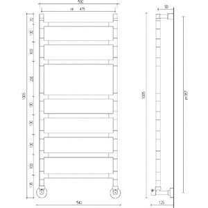 Полотенцесушитель водяной Margaroli Sereno 484-8 хром (MA0484NN0804CR)
