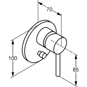 Смеситель для ванны Kludi Bozz встраиваемый, для 38624 (387160576)