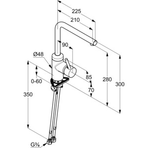 Смеситель для кухни Kludi L-ine хром (428140577)