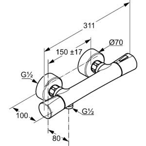 Термостат для душа Kludi Zenta (351000538)