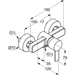 Смеситель для душа Kludi Zenta (388700575)