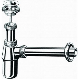 Сифон для раковины Viega 5755 c пробкой хром (366681)