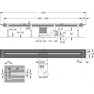 Душевой лоток Viega Advantix Vario 1200 мм (686277)