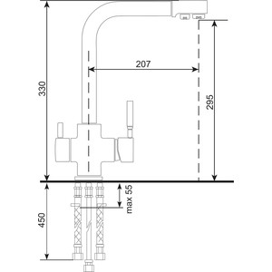 Кухонная мойка и смеситель Ulgran U-104 песочный (U-104-302, U-016-302)