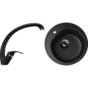 Кухонная мойка и смеситель Ulgran U-101 черный