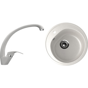 Кухонная мойка и смеситель Ulgran U-101 молоко