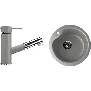 Кухонная мойка и смеситель Ulgran U-102 серый