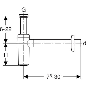 Сифон для раковины Geberit для раковины, d 32 мм, белый (151.034.11.1)