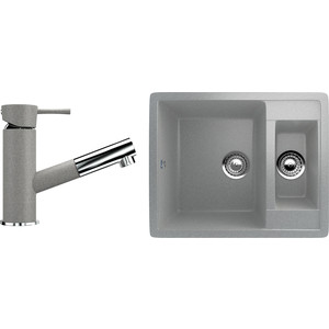 Кухонная мойка и смеситель Ulgran U-106 серый