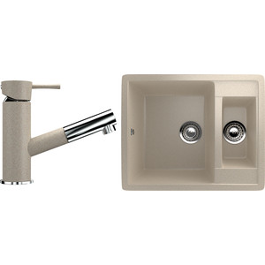Кухонная мойка и смеситель Ulgran U-106 бежевый